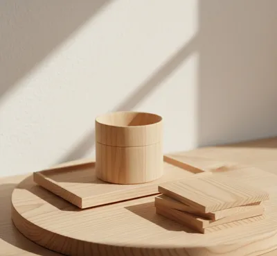 ティーセットをのせて、ゆったりとした朝のひとときを。ヒノキの香りが心地よく広がり、上質な時間を演出します。毎朝の習慣がより豊かで贅沢な時間に変わります。